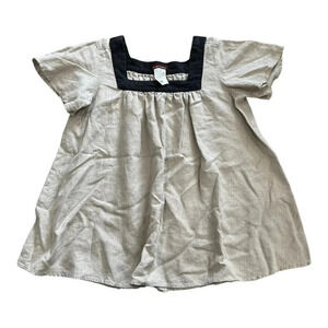 Design Today’s Beige Relaxed Vintage 100% Linen Blouse M